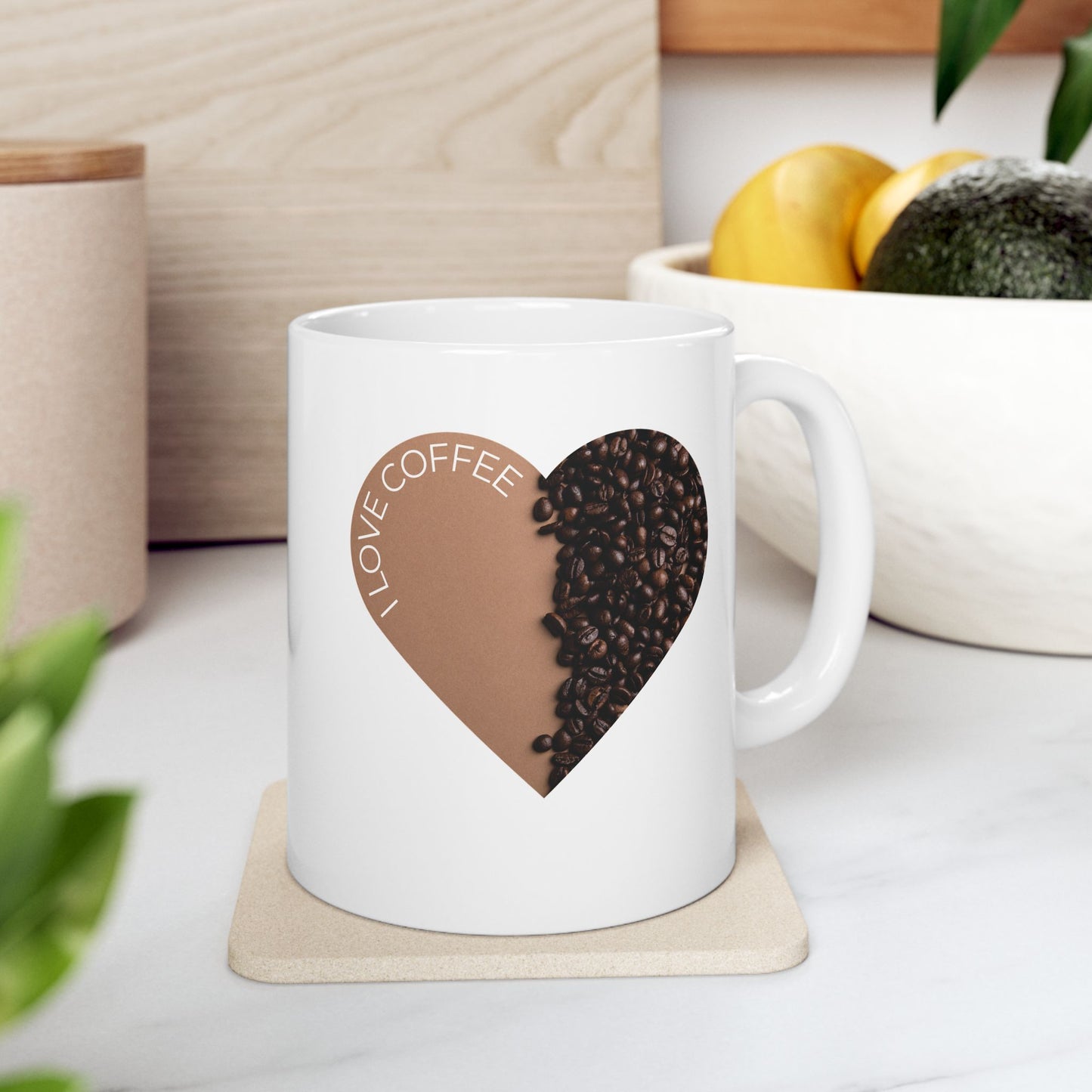 I Love Coffee Ceramic Mug, (11oz, 15oz)