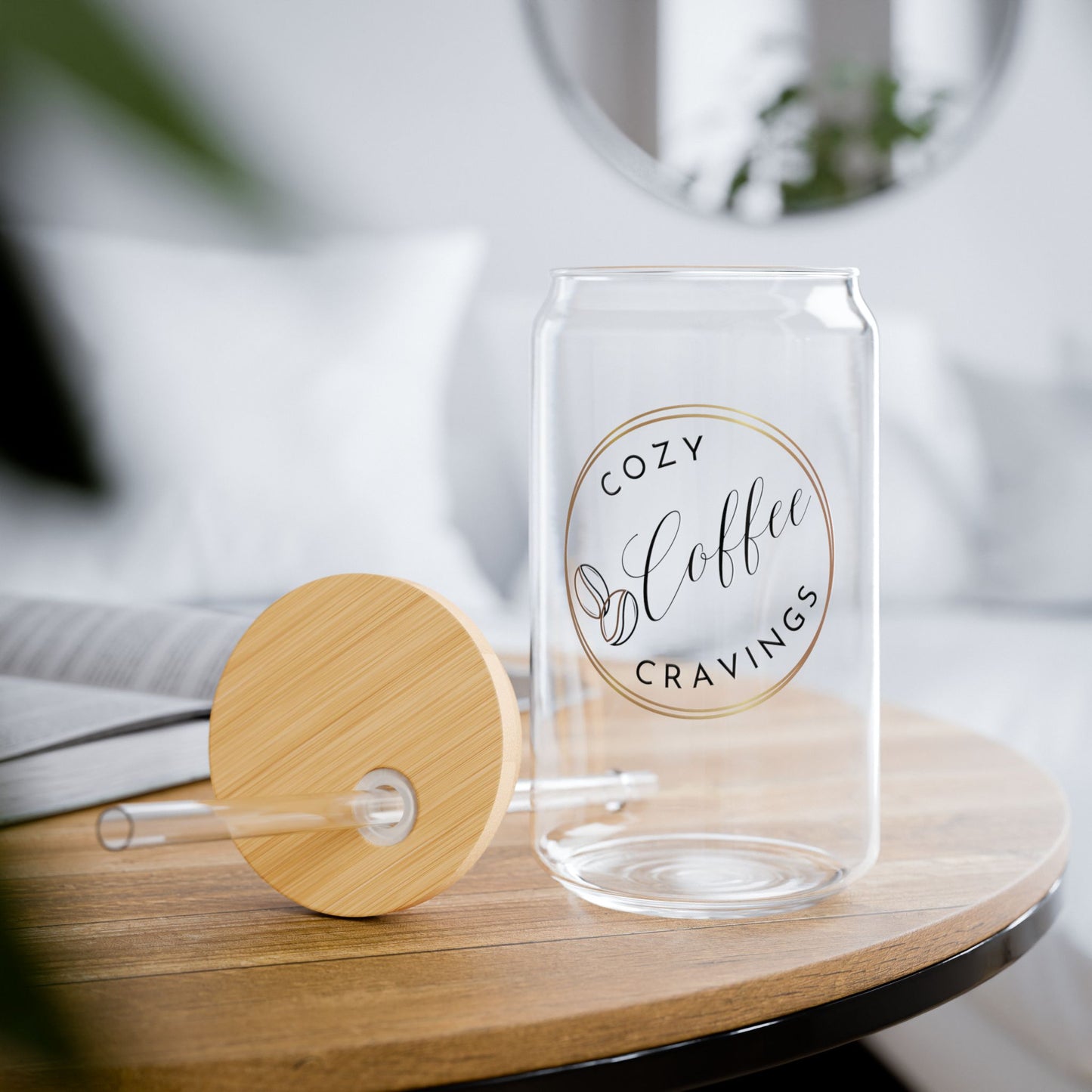 Cozy Coffee Cravings Sipper Glass, 16oz