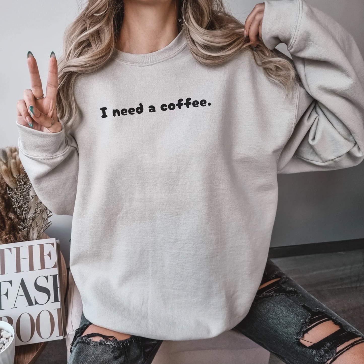 I Need a Coffee Crewneck Sweatshirt